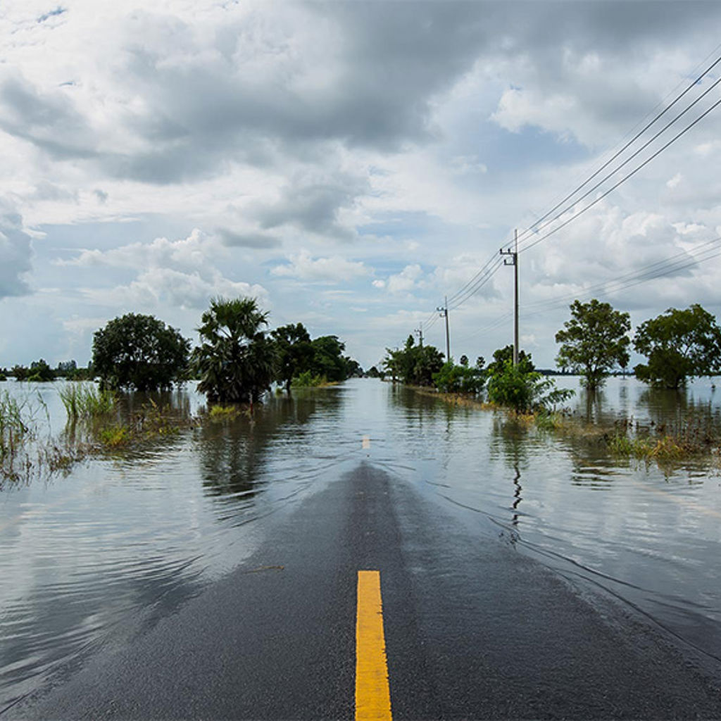 Flooded road